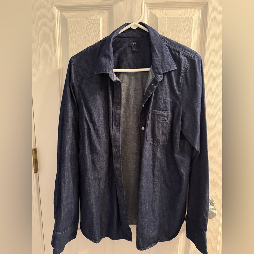 J. Crew Women’s Dark Blue Button-Down Shirt
